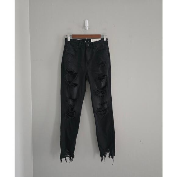 American Eagke Black Strigid High Rise Jeans Size 2/26 NWT - Picture 1 of 5